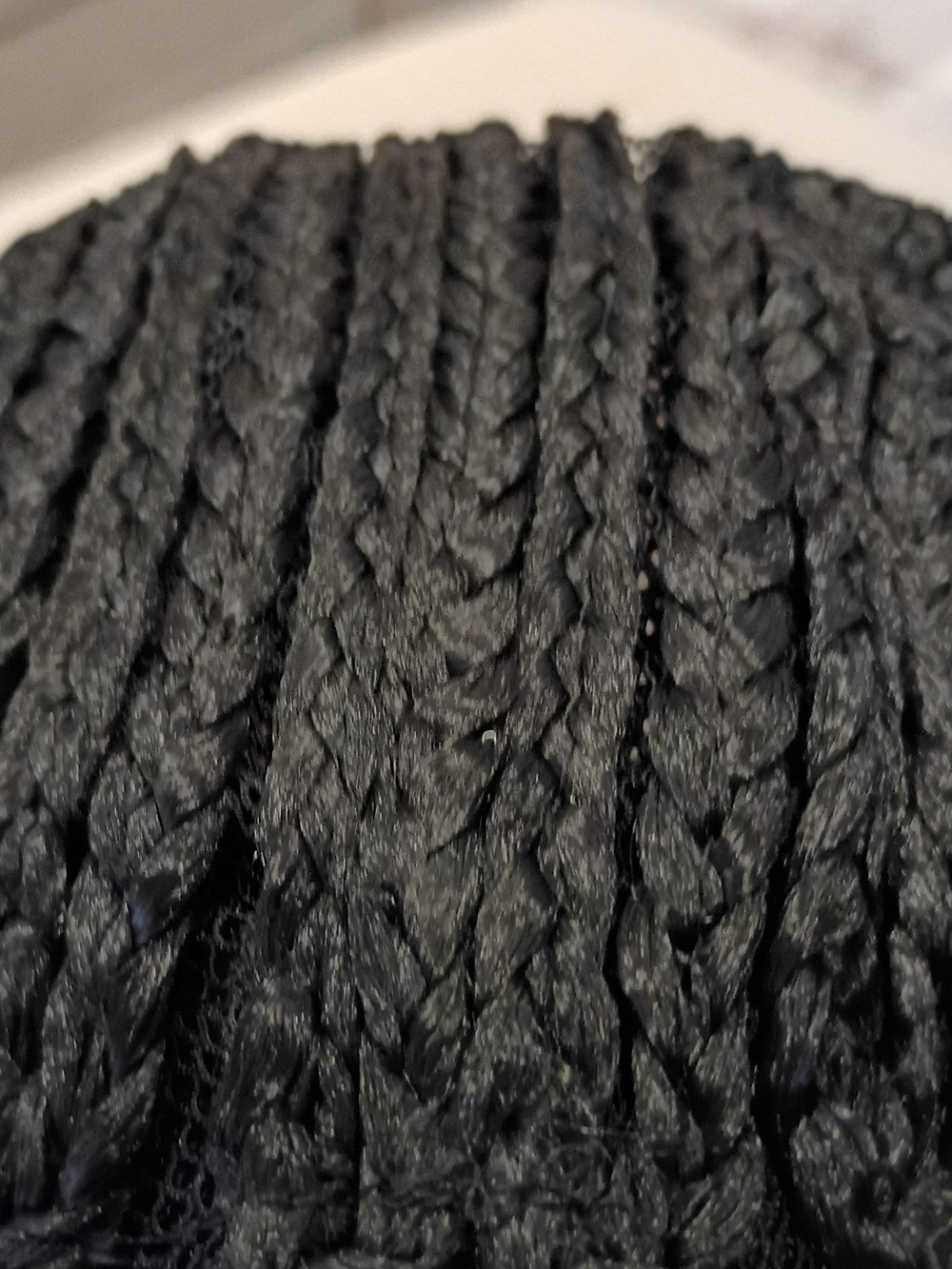 Classic Black Braided Synthetic Hair Extensions - Sleek Protective Style